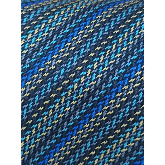 MISSONI Blue Striped Silk Tie ITALY 58"/ 3.5" EC - Picture 4 of 6